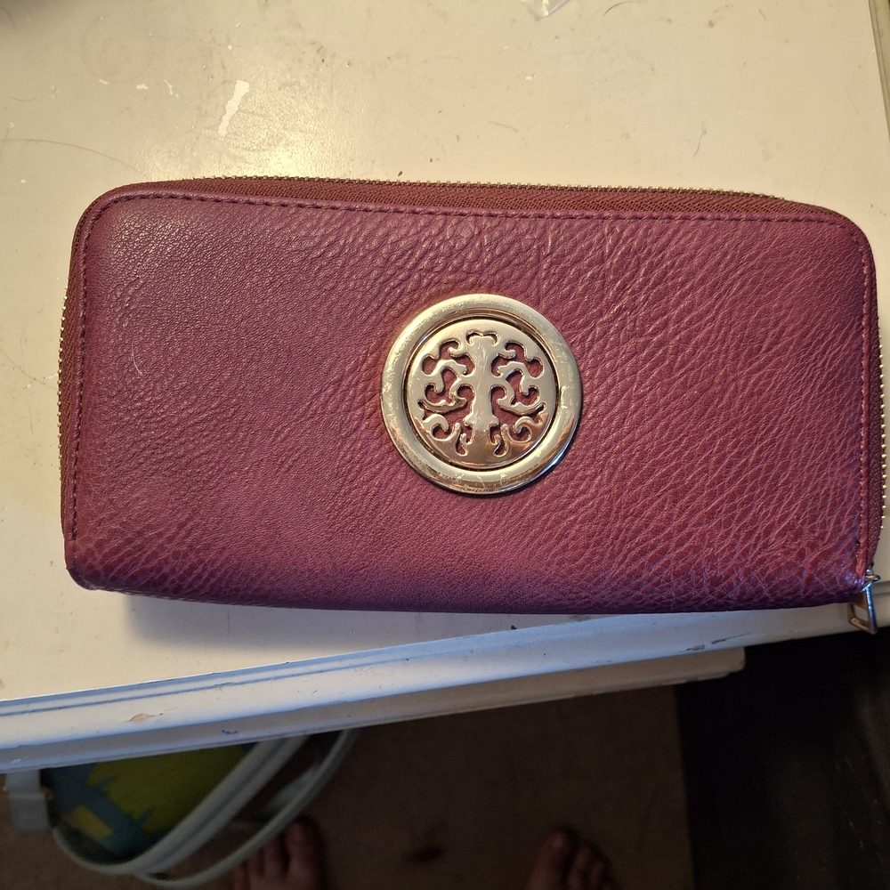 Purple Wallet with Gold Accent